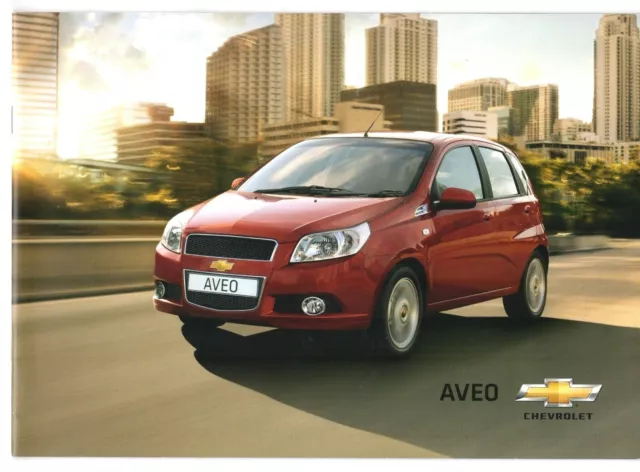 Chevrolet Aveo 2010-11 UK Market Sales Brochure 1.2 1.4 3-dr 5-dr