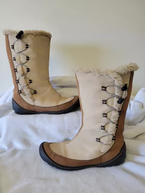 Clark's Privo Kaley Women's Mid-Calf Tan/Brown Leather Winter Boots Size US 9.5M