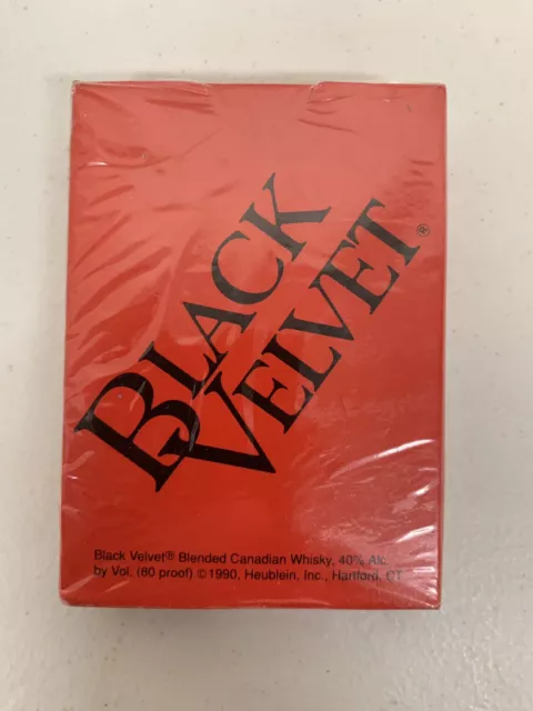 Vintage 1990 Black Velvet Whiskey Playing Cards New Sealed