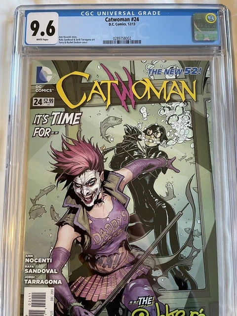Catwoman #24 Cgc 9.6 Graded Dc 52 Comics 2013 Joker's Daughter! Dodson Cover! 2