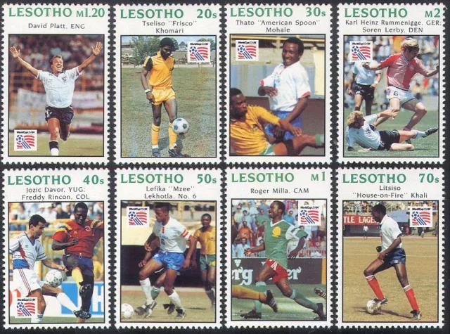 Lesotho 1994 World Cup Football/WC/Soccer/Sports/Games/Players 8v set (n17426)