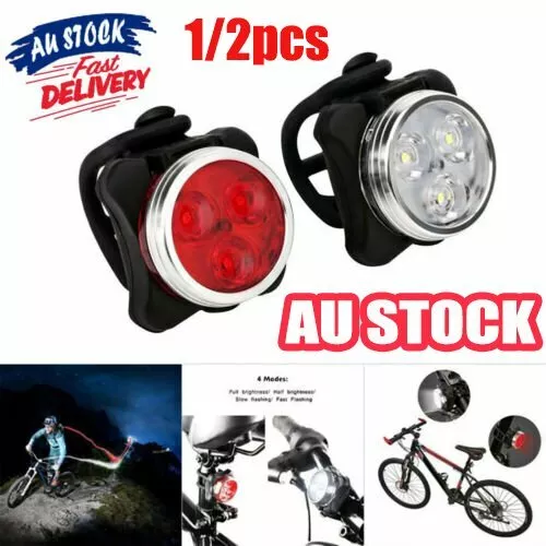 USB Rechargeable Bicycle Bike Lights IPX4 Waterproof Front Rear Tail Light Lamp