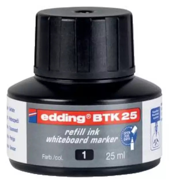 Edding BTK 25 Nachfülltusche - für Boardmarker, 25 ml, schwarz