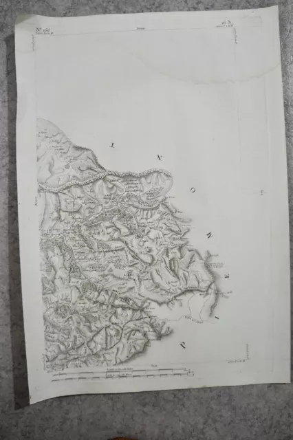CASSINI CARTE IN PLANO 430 mm X 630 mm, 1808, ST VERAN , n°166 , 16 N,
