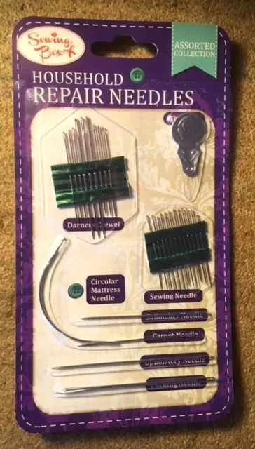Household Repair Sewing Needles Pack Assorted Upholstery Carpet Curved Etc New