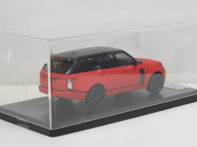 Range Rover in mattrot, ohne OVP + Vitrine, Premium X-Models, 1:43, limitiert 2