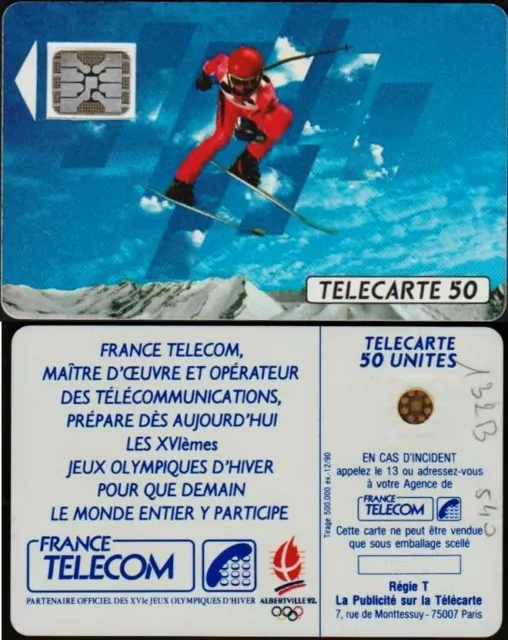 F132B 540 SKIEUR 1 TELECARTE 1990/12 PUCE SC5An P6 IMPACTS  50 u