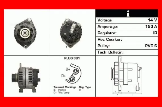 Alternatore Nuovo 150Ah Fiat Ducato Autobus-Furgonato-Telaio 2.3-2.8 Jtd 5702A9 2