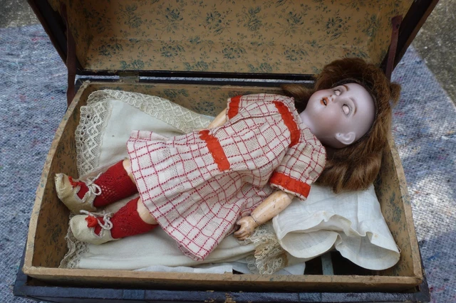 POUPEE ANCIENNE BÉBÉ Jumeau tampon rouge 10 56 cm