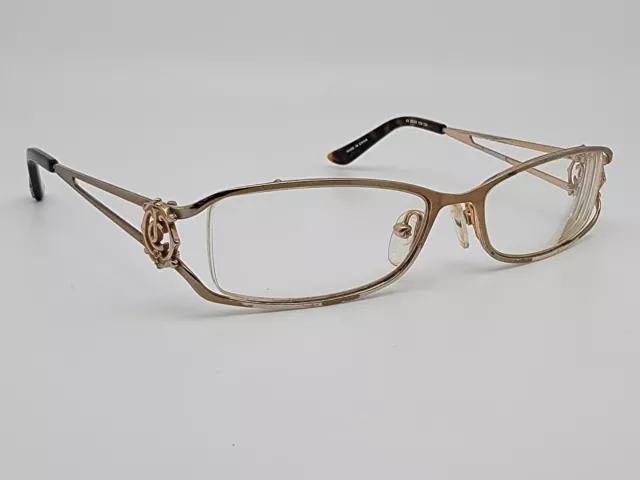 Juicy Couture Bess 1D5 Gold Brown Tortoise Semi Rimless Eyeglasses Frame 50mm