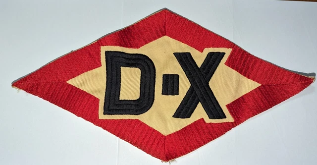 Huge 14 inch D-X gasoline Patch  1930s - 40's   Back of Jacket or Overalls Orig.