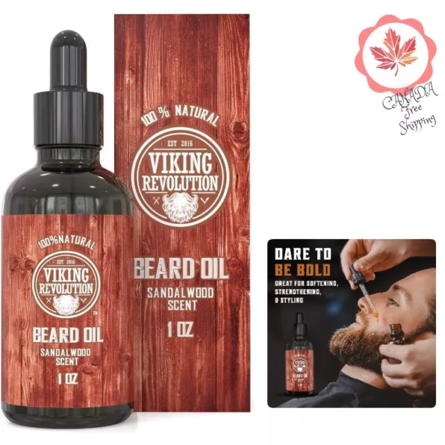 All Natural Sandalwood Beard Oil - Softens, Strengthens & Tames - 30ml, 1 Pack