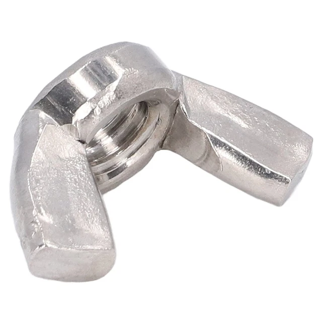 (M5)50Pcs Wing Nuts Assortment Kit 304 Stainless Steel Hand Twist Tighten