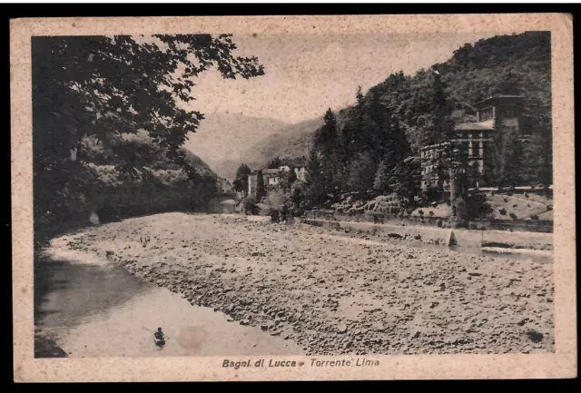 BAGNI di LUCCA - Torrente LIMA - Viaggiata 1953 - RARA