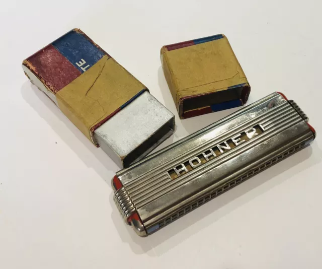 Vintage German Hohner Echo Elite Harmonica Keys Of C & G