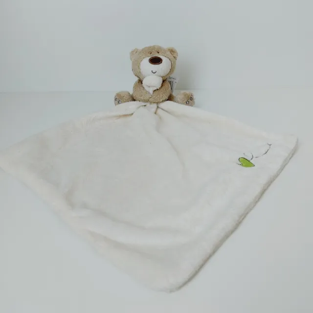 Mothercare Teddy bear Comforter cream brown green heart 2
