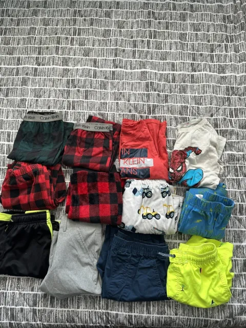 Lot Of 12 Pieces  Of  Boys Clothes, Size 6-8 Different Brands Mixed Lot