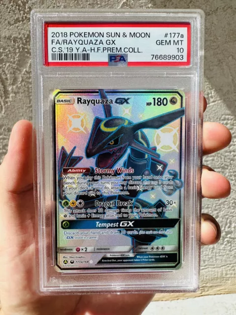 Shiny Rayquaza GX #177A, Pokemon Hidden Fates Premium Box, BGS 9.5 Gem  Mint