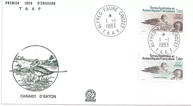 TAAF - ENVELOPPE 1er JOUR -   N° 97 et 98 - CANARD d'EATON