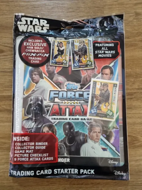 Star Wars Topps force attax trading card game binder album starter pack 2017