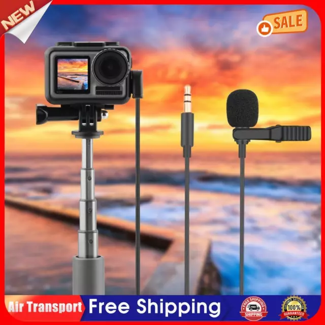 Mini Lapel Clip-On Microphone for OSMO ACTION Camera Vlog Video Recording Mic AU