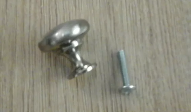 4 x POIGNÉES BOUTONS DE PORTE ARMOIRE CHROME SOLIDE 30 mm NEUF