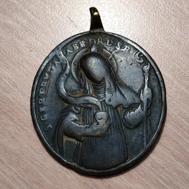 Medalla Religiosa Muy Grande Santa Teresa / Santa Gertruda