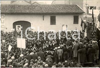 1935 Nerviano Lombardia *Foto folla e gerarchi fascisti