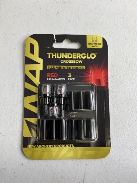 NAP Thunderglo Lighted Nocks Red Universal Fit 3 pk.