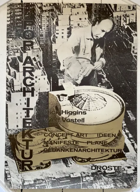 Raro! Manifesto originale ARCHITETTURA POP Wolf Vostell & Dick Higgins 1969 Fluxus