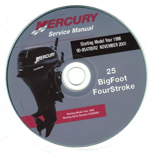 Mercury Mariner 25 cv Bigfoot 4 stroke fuoribordo  repair manual