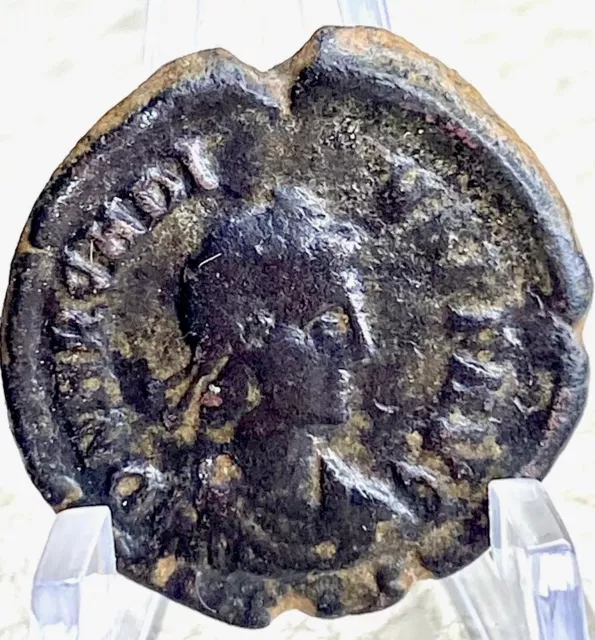 Ancient Roman Coin 392-395AD Emperor Arcadius Authentic Emperor Holding Globe
