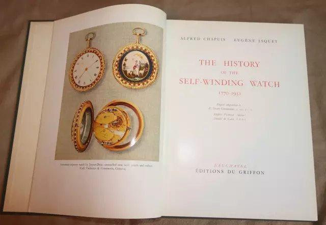 Chapuis Jaquet History of the Self-Winding Watch 1770-1931 Perrelet Sarton Rolex