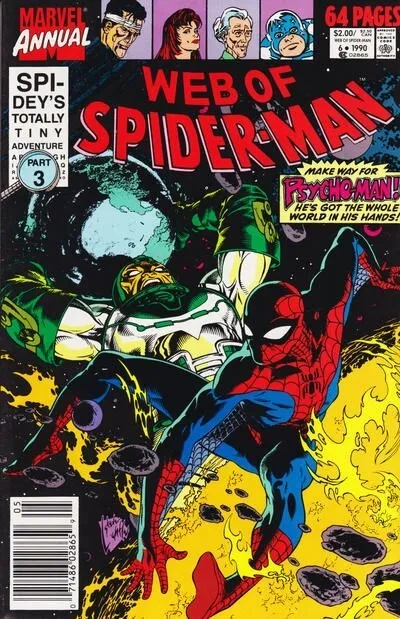 Web of Spider-Man (1985) Annual #6 Newsstand VF. Stock Image