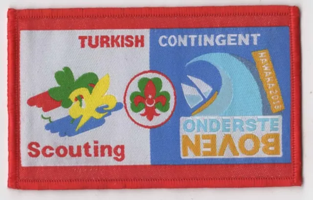 Turkish Contingent Scouting Boy Scout Patch RED Bdr. [INT773]