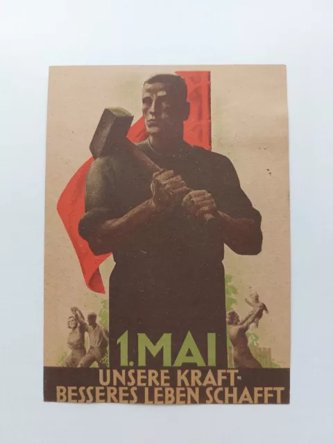 1947 Leipzig primo maggio cartolina commemorativa