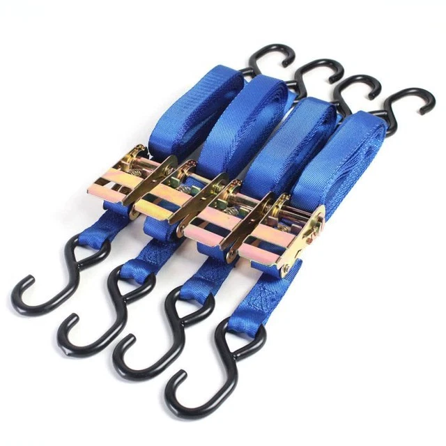 Bike It 4 Pièce Cliquet Sangle Attache Bleu