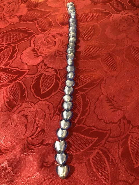 Lot De 60 Perles Anciennes En Verre Orange Forme Fleur - Vintage - Inde