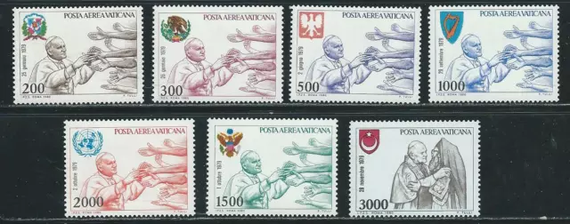 Vatican #Mi764-Mi770 MNH 1980 John Paul Journeys [C66-C72]