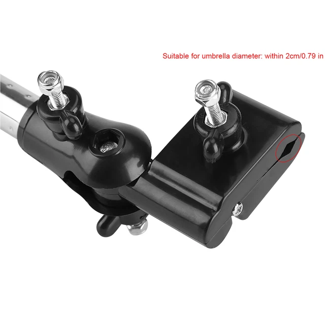 ()360° Regolabile Ombrello Stretch Mount Stand Holder Baby Stroller Pram