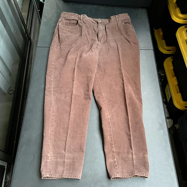 Watch LA Vintage 1990’s Size 25/26 Brown Jeans 40x28 Denim Pants Made in The USA