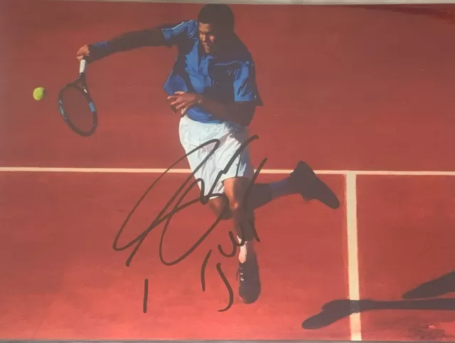 Autographe, photo dédicacée. TSONGA Jo-Wilfried. Roland Garros 2009.