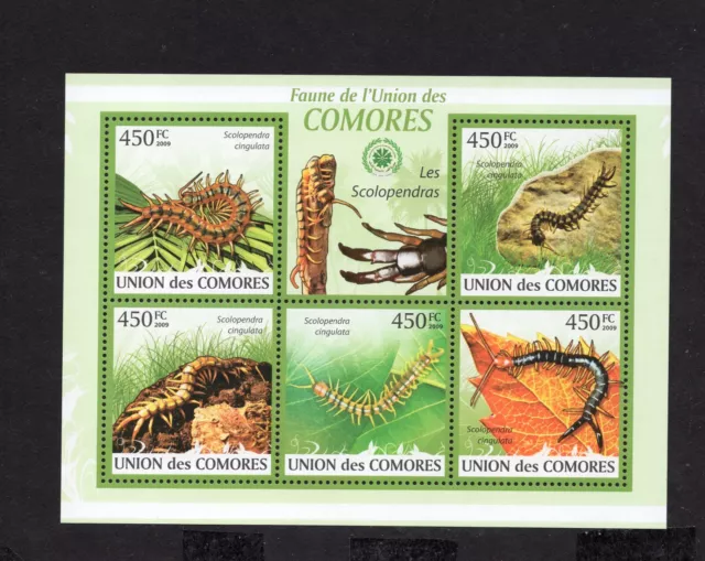 Comoros 2009 mini sheet of stamps Mi#2328-2332 MNH CV=12$