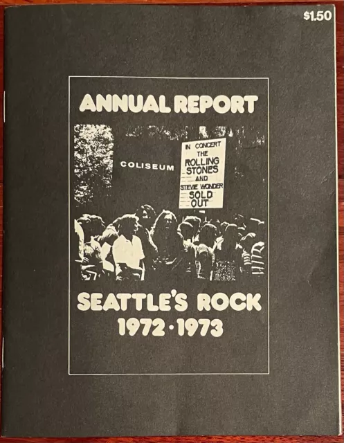 Led Zeppelin Seattle's Rock 1972-1973 Annual Report Booklet - RARE!