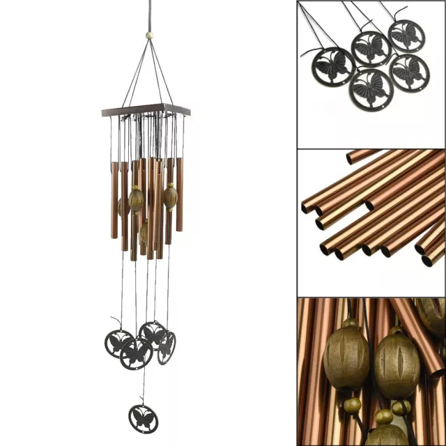 Aluminum& Legno Vento Chimes Casa Giardino Decorazione Salotto Appeso Ornamento