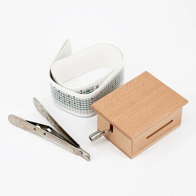 Creativo Jukebox Manovella Di Legno Foro Papierbänder Regalo Gran Puncher