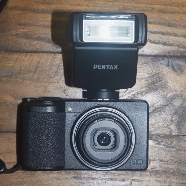 Ricoh GR III 24.2 MP Digital Camera With Pentax AF201FG (MENU BUTTON STUCK)