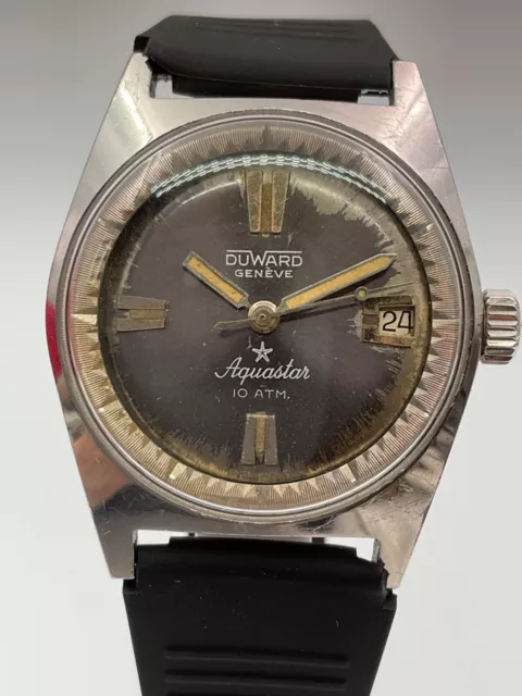 DUWARD AQUASTAR GRAND AIR ref. 1701 WATCH  AUTOMATIC  34mm VINTAGE 1970 ORIGINAL