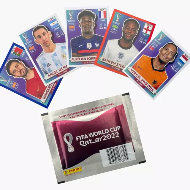 Panini FIFA World Cup Qatar 2022 - Stickers Foils - #BEL1 - #KOR20 - GROUP F G H