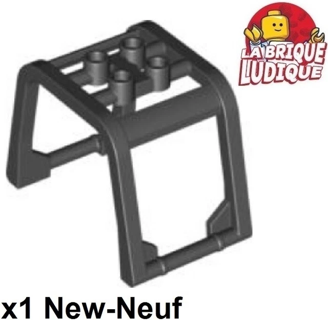 Lego 1x Windscreen 6x4x3 1/3 Roll Cage fenwick arceau cage noir/black 64450 NEUF